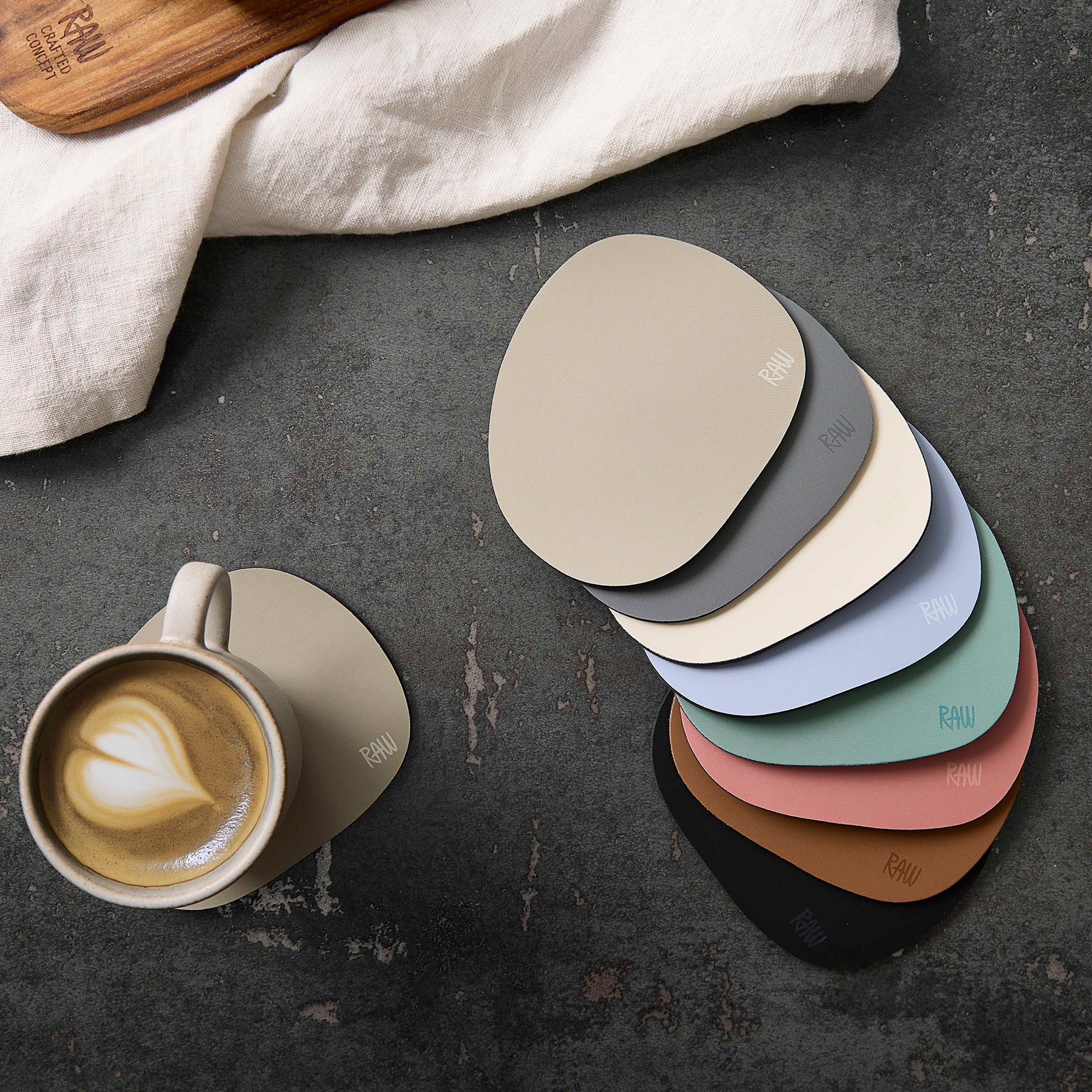 RAW Untersetzer – weiche Oberfläche, Grün